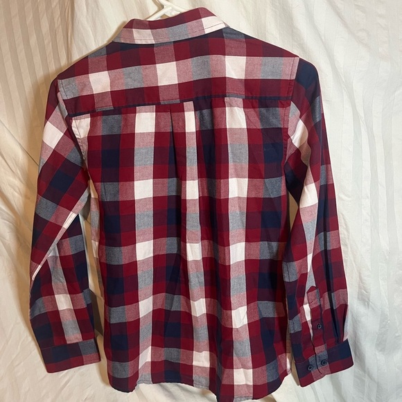 U.S. Polo Assn. Red and Navy Plaid Shirt - Picture 5 of 5